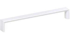 Griff Könnern Metall - Weiß seidenmatt Pulverbeschichtung - 168 mm lang  vor weißem Hintergrund