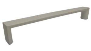 Griff Könnern Metall - Weiß seidenmatt Pulverbeschichtung - 200 mm lang  vor weißem Hintergrund