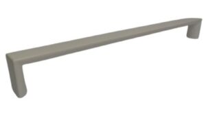 Griff Könnern Metall - Weiß seidenmatt Pulverbeschichtung - 264 mm lang  vor weißem Hintergrund