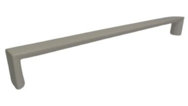 Griff Könnern Metall - Weiß seidenmatt Pulverbeschichtung - 264 mm lang vor weißem Hintergrund
