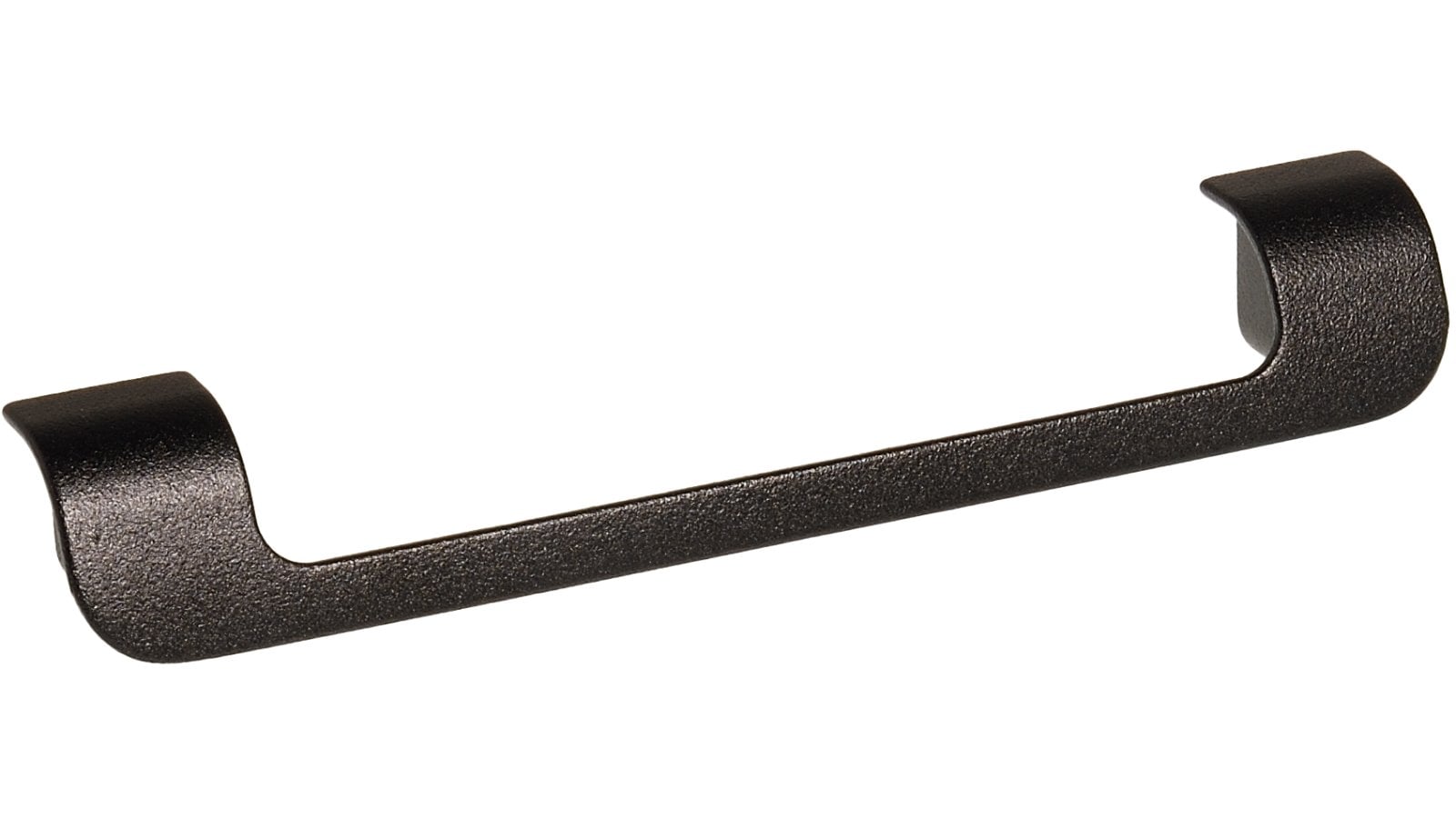Griff Kösching Metall - Schwarz Struktur Pulverbeschichtung - 184 mm lang  vor weißem Hintergrund