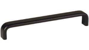 Griff Lützen aluminium - Schwarz Struktur Pulverbeschichtung - 200 mm lang  vor weißem Hintergrund