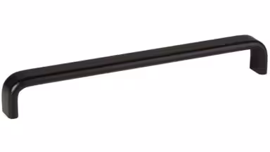 Griff Lützen aluminium - Schwarz Struktur Pulverbeschichtung - 232 mm lang  vor weißem Hintergrund