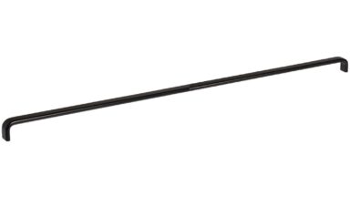 Griff Lützen aluminium - Schwarz Struktur Pulverbeschichtung - 328 mm lang vor weißem Hintergrund