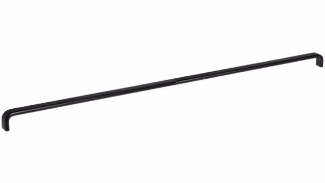 Griff Lützen aluminium - Schwarz Struktur Pulverbeschichtung - 328 mm lang  vor weißem Hintergrund