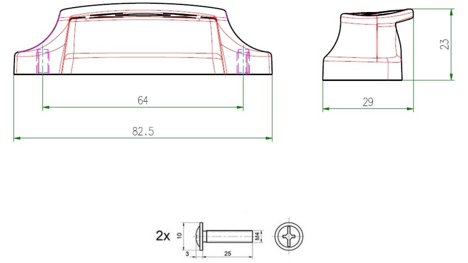 Griff Mendig Metall - Schwarz seidenmatt Pulverbeschichtung - 83 mm lang  vor weißem Hintergrund
