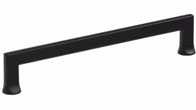 Griff Ortenberg Metall - Schwarz matt Pulverbeschichtung - 174 mm lang vor weißem Hintergrund