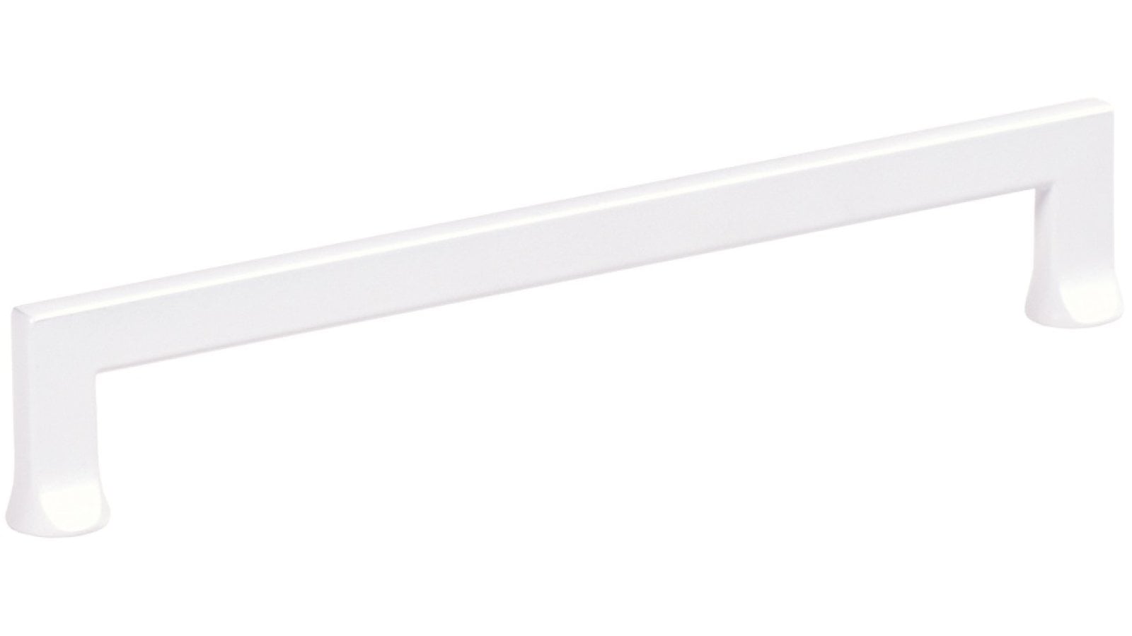 Griff Ortenberg Metall - Weiß seidenmatt Pulverbeschichtung - 174 mm lang  vor weißem Hintergrund