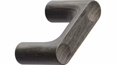 Griff PUNTO Eiche FSC 100% - Dunkelbraun - 44 mm lang vor weißem Hintergrund