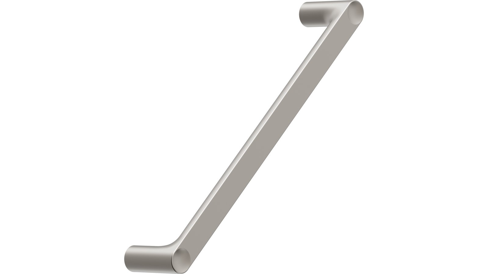 Griff PUNTO Zink - Nickel matt - 172 mm lang  vor weißem Hintergrund