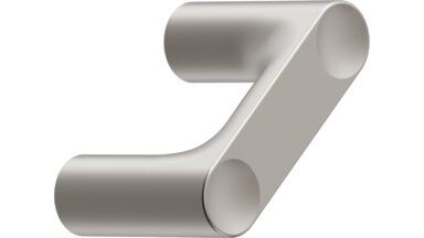 Griff PUNTO Zink - Nickel matt - 44 mm lang vor weißem Hintergrund