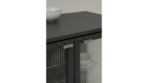 Griff PUNTO Zink - Nickel matt - 44 mm lang  vor weißem Hintergrund