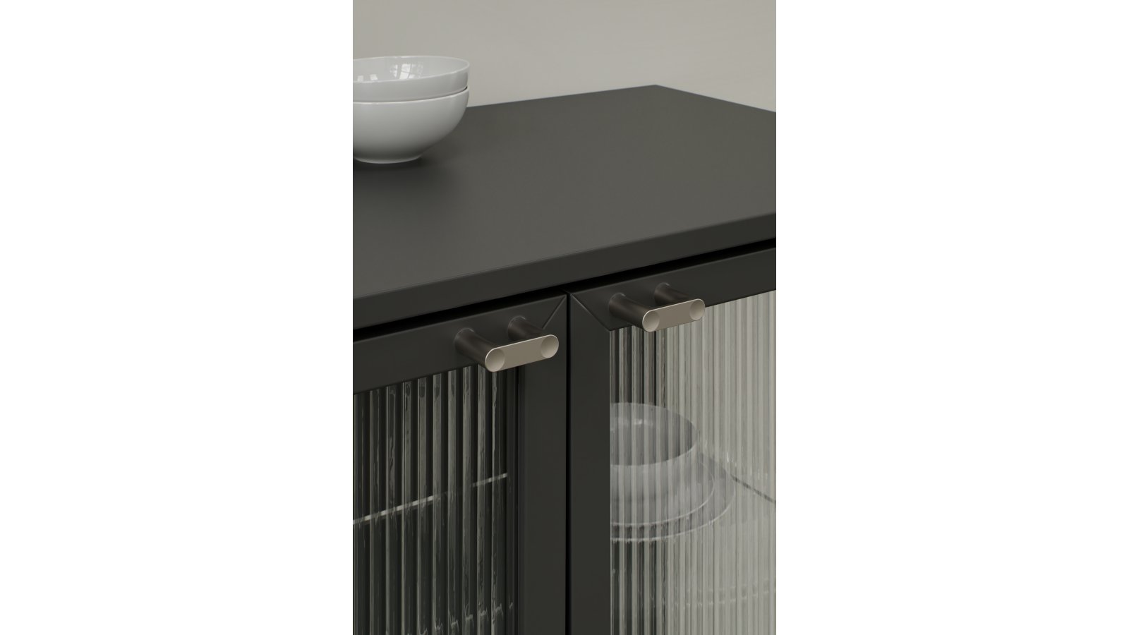 Griff PUNTO Zink - Nickel matt - 44 mm lang  vor weißem Hintergrund