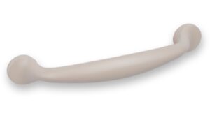 Griff Pfedelbach Metall - Beige matt Pulverbeschichtung - 125 mm lang  vor weißem Hintergrund