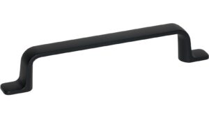 Griff Schieder-Schwalenberg Metall - Schwarz seidenmatt Pulverbeschichtung - 165 mm lang  vor weißem Hintergrund