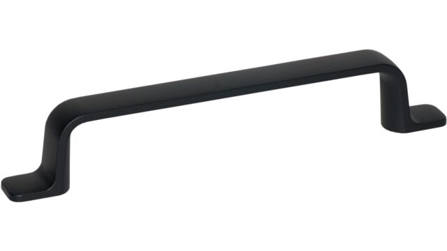 Griff Schieder-Schwalenberg Metall - Schwarz seidenmatt Pulverbeschichtung - 165 mm lang vor weißem Hintergrund