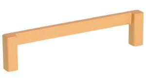 Griff Schlangen Metall - Gold matt Pulverbeschichtung - 106 mm lang vor weißem Hintergrund