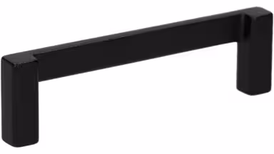 Griff Schlangen Metall - Schwarz Struktur Pulverbeschichtung - 106 mm lang vor weißem Hintergrund