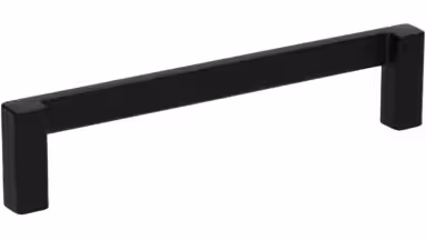 Griff Schlangen Metall - Schwarz Struktur Pulverbeschichtung - 138 mm lang vor weißem Hintergrund