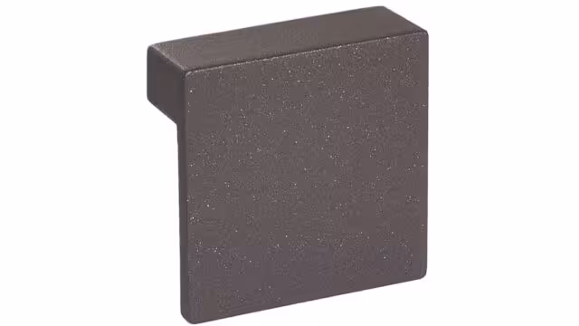 Griff Schmitten Metall - Graphit Marone Pulverbeschichtung - 50 mm lang vor weißem Hintergrund