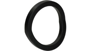 Griff Schönwalde-Glien Metall - Schwarz Struktur Pulverbeschichtung - 106 mm lang  vor weißem Hintergrund