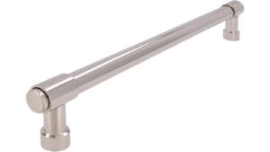 Griff Südharz Druckguss nickel glänzend - 339 mm lang  vor weißem Hintergrund