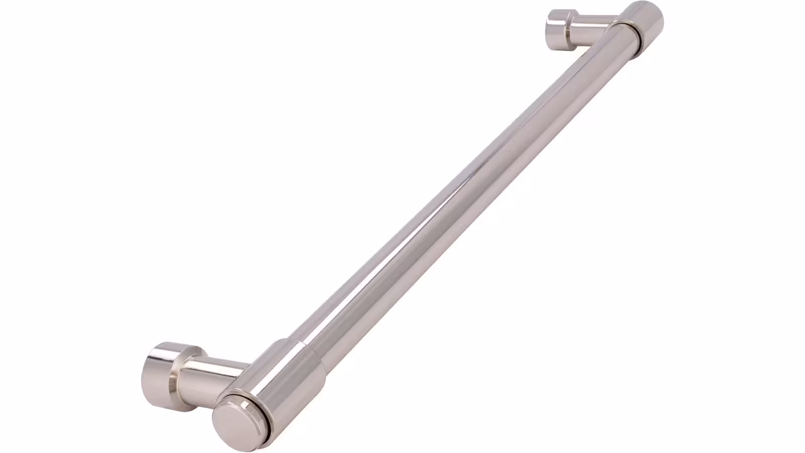 Griff Südharz Druckguss nickel glänzend - 339 mm lang  vor weißem Hintergrund