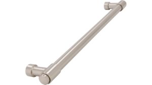 Griff Südharz Druckguss vernickelt feingeschliffen - 339 mm lang  vor weißem Hintergrund