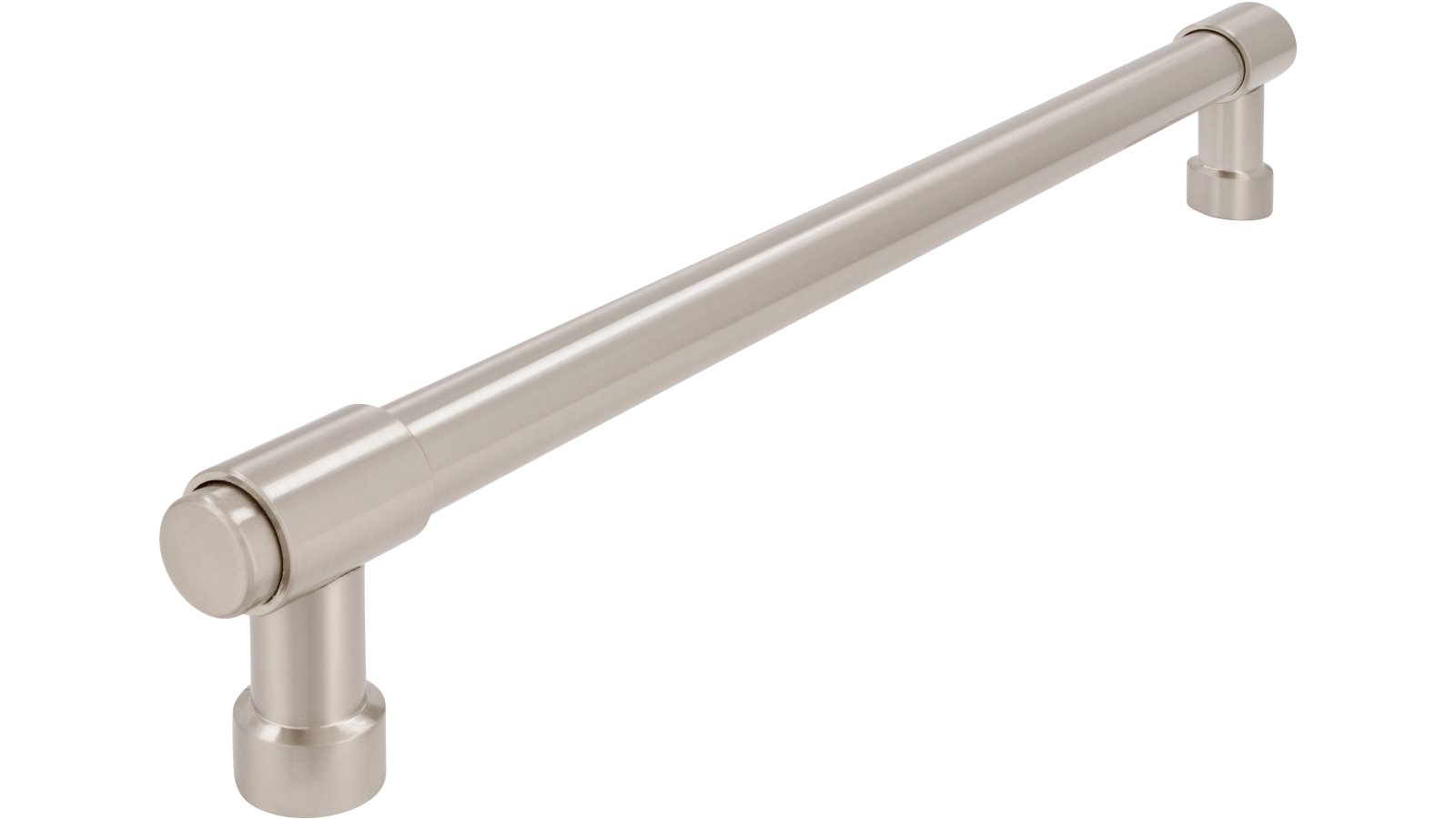 Griff Südharz Druckguss vernickelt feingeschliffen - 339 mm lang  vor weißem Hintergrund