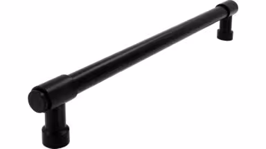 Griff Südharz Druckguss schwarz matt pulverbeschichtet - 339 mm lang vor weißem Hintergrund