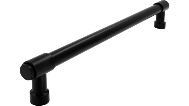 Griff Südharz Druckguss schwarz matt pulverbeschichtet - 339 mm lang vor weißem Hintergrund