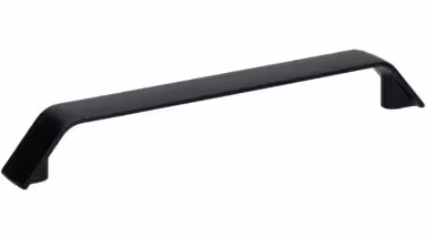 Griff Timmendorfer Strand Metall - Schwarz matt Pulverbeschichtung - 181 mm lang vor weißem Hintergrund