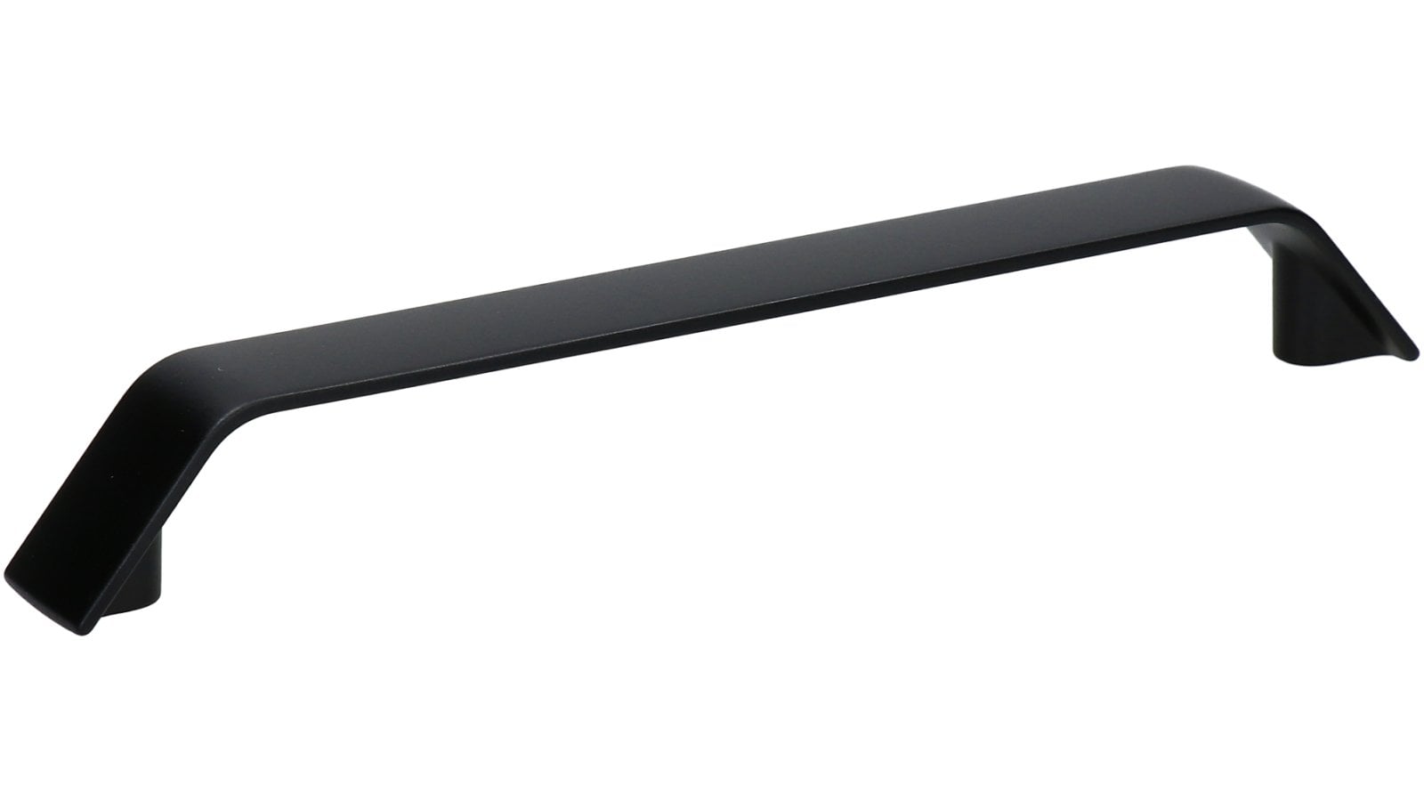 Griff Timmendorfer Strand Metall - Schwarz matt Pulverbeschichtung - 181 mm lang  vor weißem Hintergrund