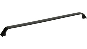 Griff Timmendorfer Strand Metall - Schwarz matt Pulverbeschichtung - 341 mm lang vor weißem Hintergrund