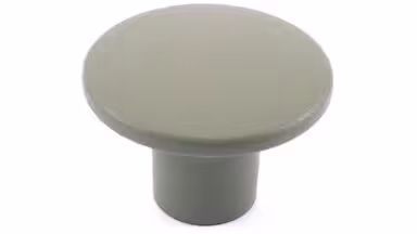 Knopf Hainichen Metall - Olivgrau Pulverbeschichtung - 32 mm lang  vor weißem Hintergrund