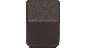 Knopf Kabelsketal Metall - Braun Marone Pulverbeschichtung - 20 mm lang  vor weißem Hintergrund