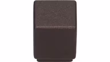 Knopf Kabelsketal Metall - Braun Marone Pulverbeschichtung - 20 mm lang  vor weißem Hintergrund