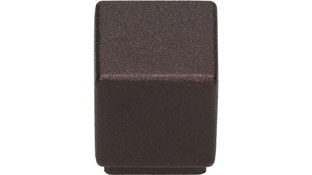 Knopf Kabelsketal Metall - Braun Marone Pulverbeschichtung - 20 mm lang vor weißem Hintergrund