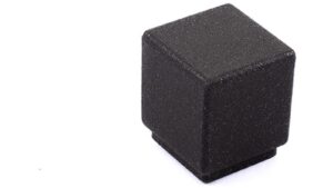 Knopf Kabelsketal Metall - Graphit Marone Pulverbeschichtung - 20 mm lang  vor weißem Hintergrund