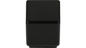 Knopf Kabelsketal Metall - Schwarz seidenmatt Pulverbeschichtung - 20 mm lang  vor weißem Hintergrund