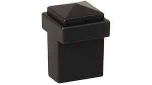 Knopf Magstadt-Knopf Metall - Schwarz matt Pulverbeschichtung - 18 mm lang  vor weißem Hintergrund