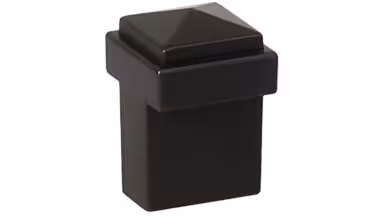 Knopf Magstadt-Knopf Metall - Schwarz matt Pulverbeschichtung - 18 mm lang vor weißem Hintergrund