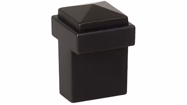 Knopf Magstadt-Knopf Metall - Schwarz matt Pulverbeschichtung - 18 mm lang vor weißem Hintergrund