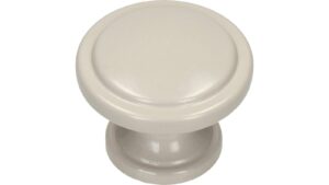 Knopf Nittendorf Metall - Beige matt Pulverbeschichtung - 30 mm lang  vor weißem Hintergrund