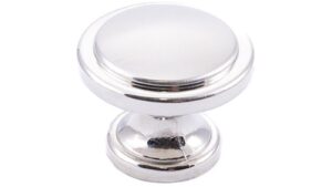 Knopf Nittendorf Metall - Edelstahleffekt - 30 mm lang  vor weißem Hintergrund