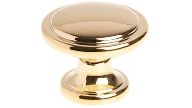 Knopf Nittendorf Metall - Gold glänzend galvanisiert - 30 mm lang vor weißem Hintergrund