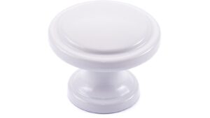 Knopf Nittendorf Metall - hellgrau Pulver - 30 mm lang  vor weißem Hintergrund