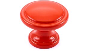 Knopf Nittendorf Metall - Rot Pulverbeschichtung - 30 mm lang  vor weißem Hintergrund