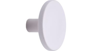 Knopf PLATO OceanIX Plastix Kunststoff - Beige - 42 mm lang  vor weißem Hintergrund
