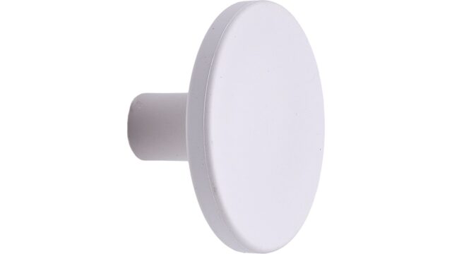 Knopf PLATO OceanIX Plastix Kunststoff - Beige - 42 mm lang vor weißem Hintergrund
